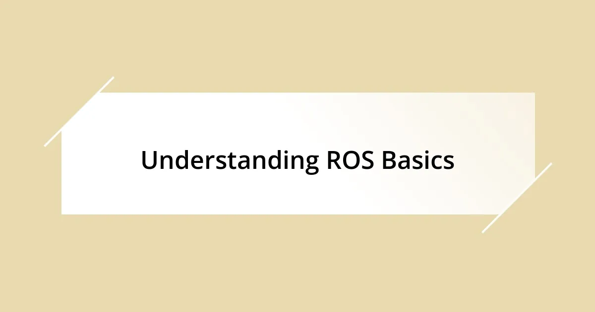 Understanding ROS Basics